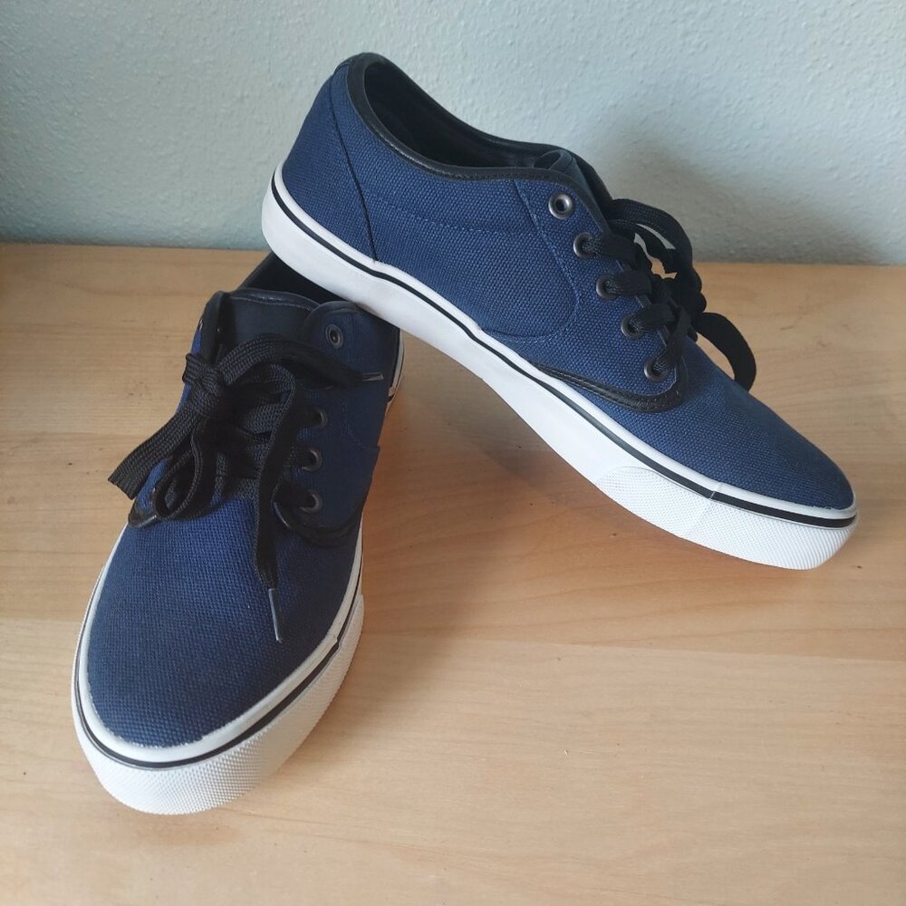 Blue and Black Low Top Sneakers